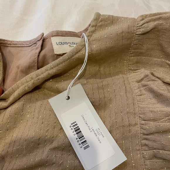 Louis Louise Paris brand new NWT dress Girls size  6 leonette check Dark Pink - Picture 4 of 8